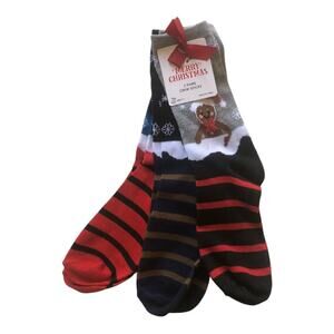 Ladies NWT Christmas Holidays Crew Socks Three Pack of 3 Pairs Socks Size 9-11